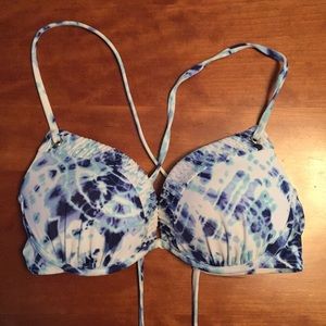 Victoria’s Secret Blue/White Push Up Bikini Top